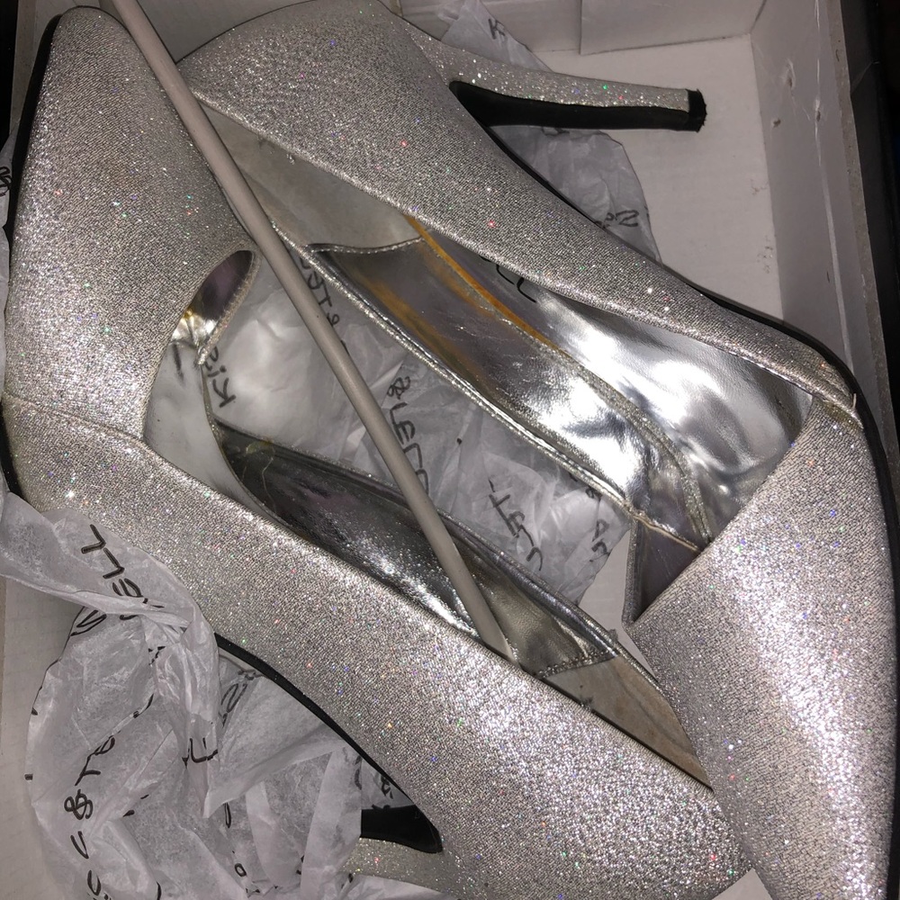Silver Close Toe Heels